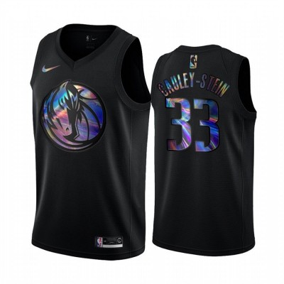 Nike Dallas Mavericks #33 Willie Cauley-Stein Men's Iridescent Holographic Collection NBA Jersey - Black Men's